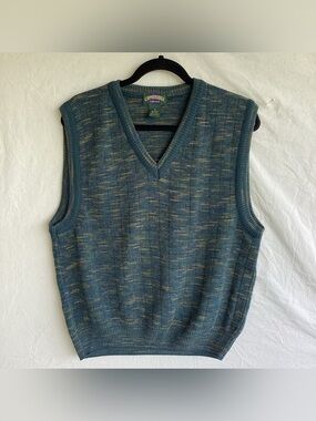 Vintage V-neck Cambridge classics sweater vest made in Italy wool